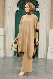 Biscuit Hijab Knitwear Triple Suit 33850BS - 4