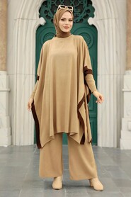 Biscuit Hijab Knitwear Triple Suit 33850BS - 3