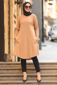 Biscuit Hijab Knitwear Tunic 1964BS - 1