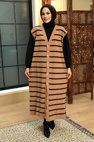 Biscuit Hijab Knitwear Vest 3396BS - 1