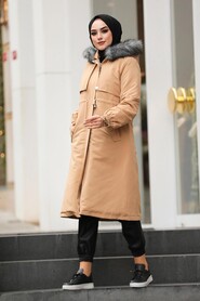 Biscuit Hijab Parka Coat 9066BS - 2