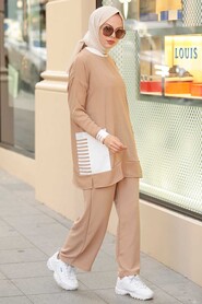 Biscuit Hijab Suit Dress 1169BS - 1
