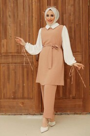 Biscuit Hijab Suit Dress 13180BS - 1