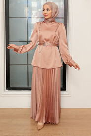 Biscuit Hijab Suit Dress 34621BS - 1