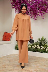 Biscuit Hijab Suit Dress 56835BS - 1