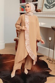 Biscuit Hijab Suit Dress 7686BS - 1