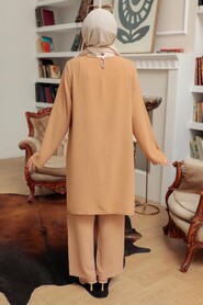 Biscuit Hijab Suit Dress 7687BS - 3