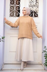 Biscuit Modest Knit Sweater Tunic 55551BS - 1