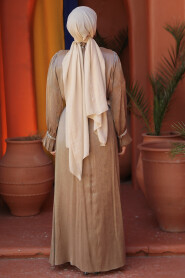 Biscuit Modest Gown 25261BS - 4