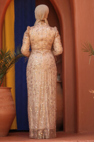 Biscuit Modest Gown 52061BS - 4