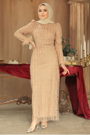 Biscuit Modest Prom Dress 52052BS - 2