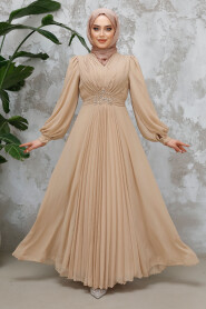 Biscuit Modest Wedding Dress 4448BS 