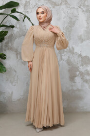 Biscuit Modest Wedding Dress 4448BS - 2