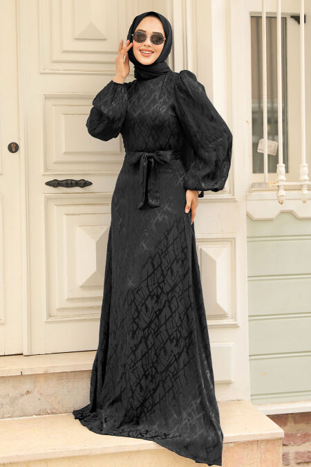 Black Elegant Evening Gown 23272S - NEVA STYLE