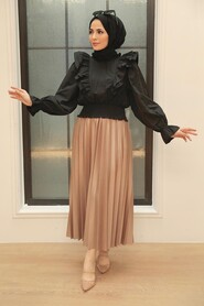 Black Hijab Blouse 8428S - 3