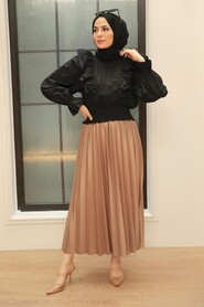 Black Hijab Blouse 8428S - 4