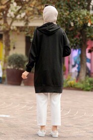 Black Hijab Coat 32450S - 4