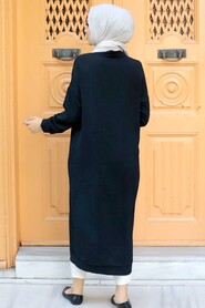 Black Hijab Coat 553S - 2