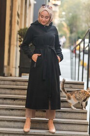 Black Hijab Coat 5562S - 2