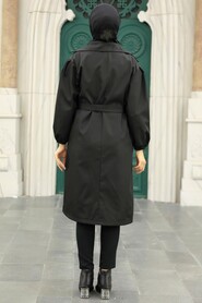 Black Hijab Coat 5829S - 5