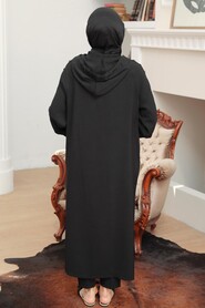 Black Hijab Coat 6298S - 2