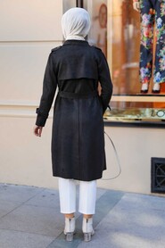 Black Hijab Coat 72070S - 2