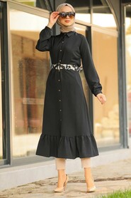 Black Hijab Daily Dress 447S - 1