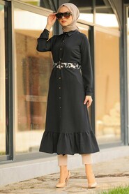 Black Hijab Daily Dress 447S - 2