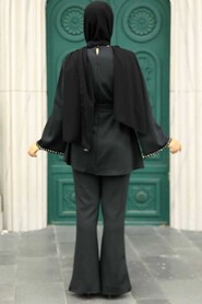 Black Hijab Double Suit 22169S - 2