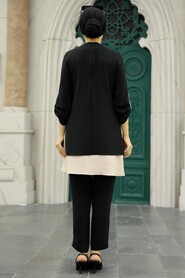 Black Hijab Double Suit 52251S - 3