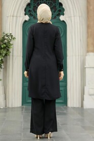 Black Hijab Double Suit 52301S - 4