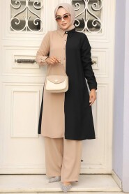 Black Hijab Double Suit 52331S - 2