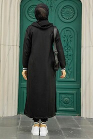Black Hijab Double Suit 56090S - 3