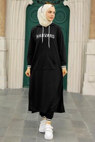 Black Hijab Double Suit 56091S - 1