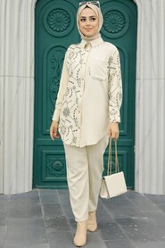 Black Hijab Double Suit 9032S - 1