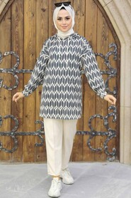 Black Hijab Double Suit 9117S - 1