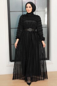 Black Hijab Dress 10026S - 1