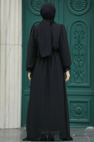 Black Hijab Dress 10252S - 3