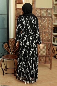 Black Hijab Dress 10278S - 3