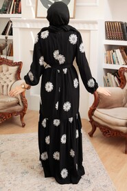 Black Hijab Dress 10281S - 2