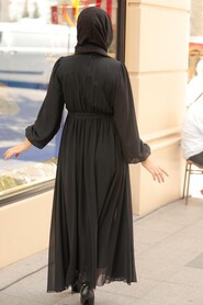Black Hijab Dress 10337S - 2