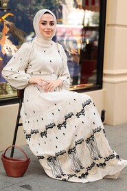 Black Hijab Dress 10349S - 3