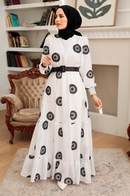 Black Hijab Dress 10384S - 2