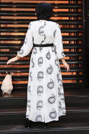 Black Hijab Dress 10386S - 3