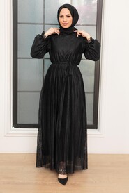 Black Hijab Dress 10394S - 2