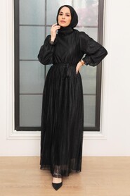 Black Hijab Dress 10394S - 1