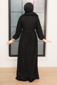 Black Hijab Dress 10404S - 2