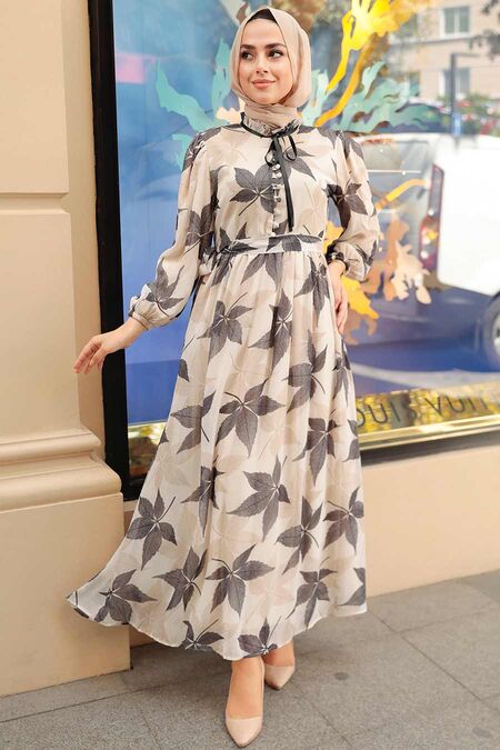 Black Hijab Dress 10405S - NEVA STYLE