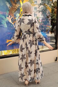 Black Hijab Dress 10405S - 3