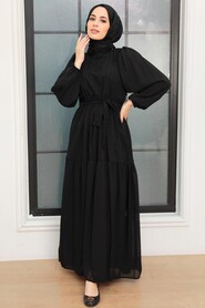 Black Hijab Dress 10414S - 1